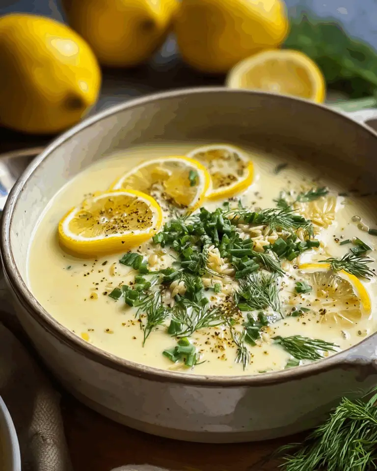 Lemon Chicken & Egg Soup with Rice Recipe