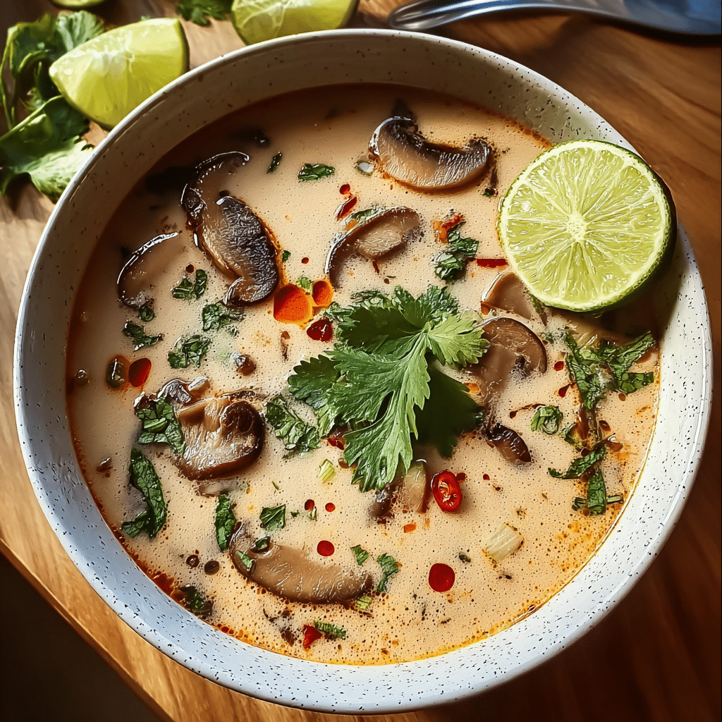 Authentic Thai Coconut Chicken Soup (Tom Kha Gai) Recipe - Recipe Image