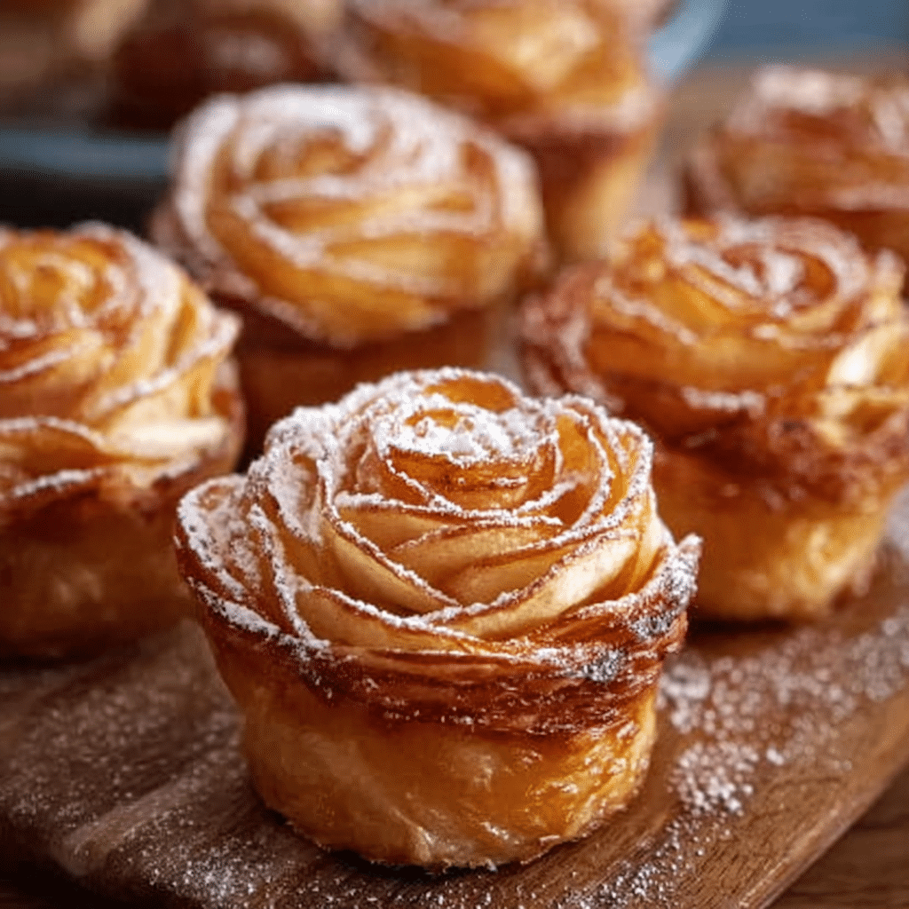 Peach Cinnamon Cruffins (Easy, Flaky & Sweet) Recipe - Recipe Image