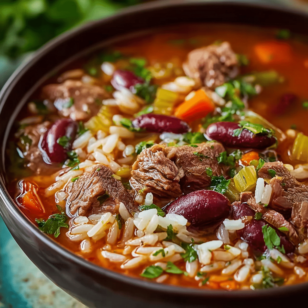Mexican Beef and Rice Soup Recipe - Recipe Image