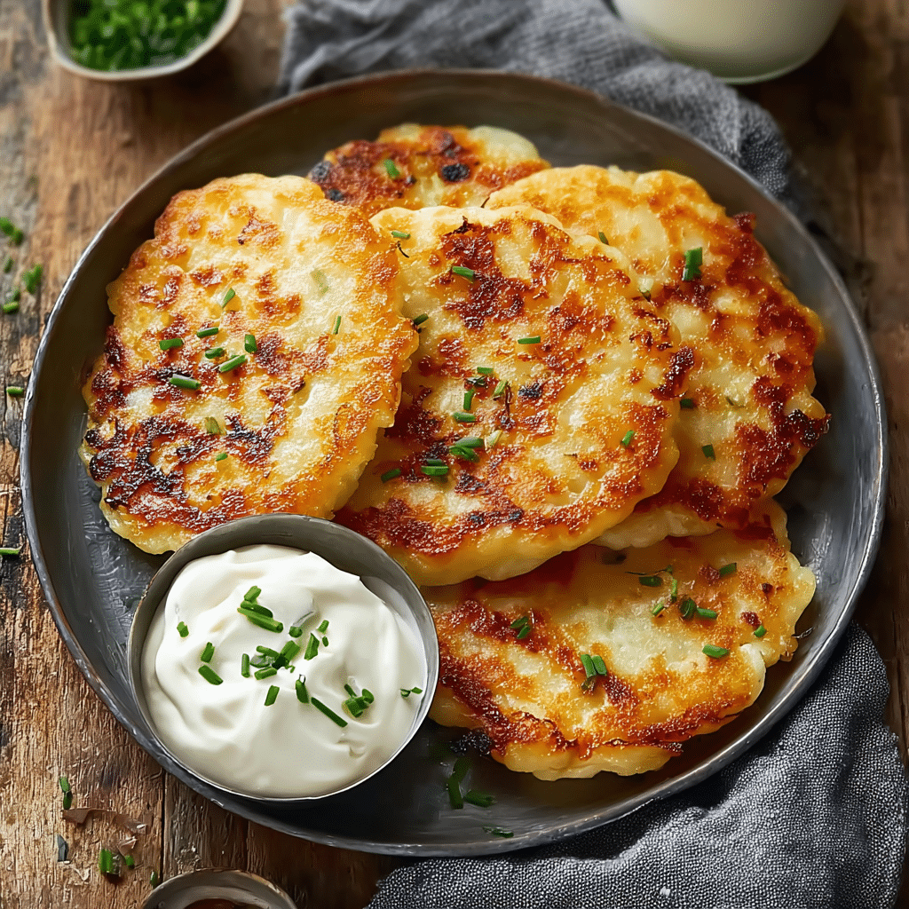 Crispy Korean Potato Pancakes (Gamjajeon) Recipe - Recipe Image