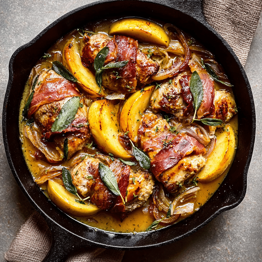 Prosciutto & Sage–Wrapped Chicken with Pan Sauce Recipe - Recipe Image