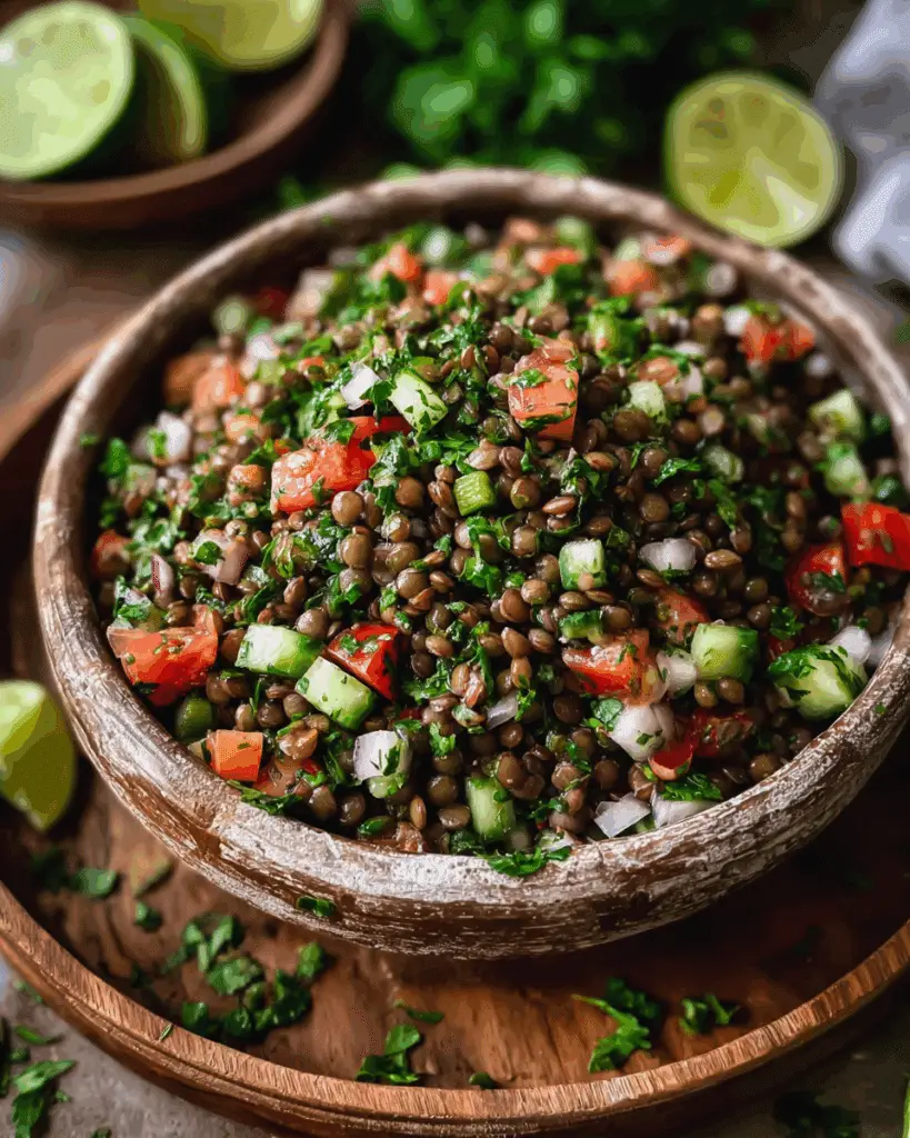 Protein Paked Lentil Tabbouleh Recipe