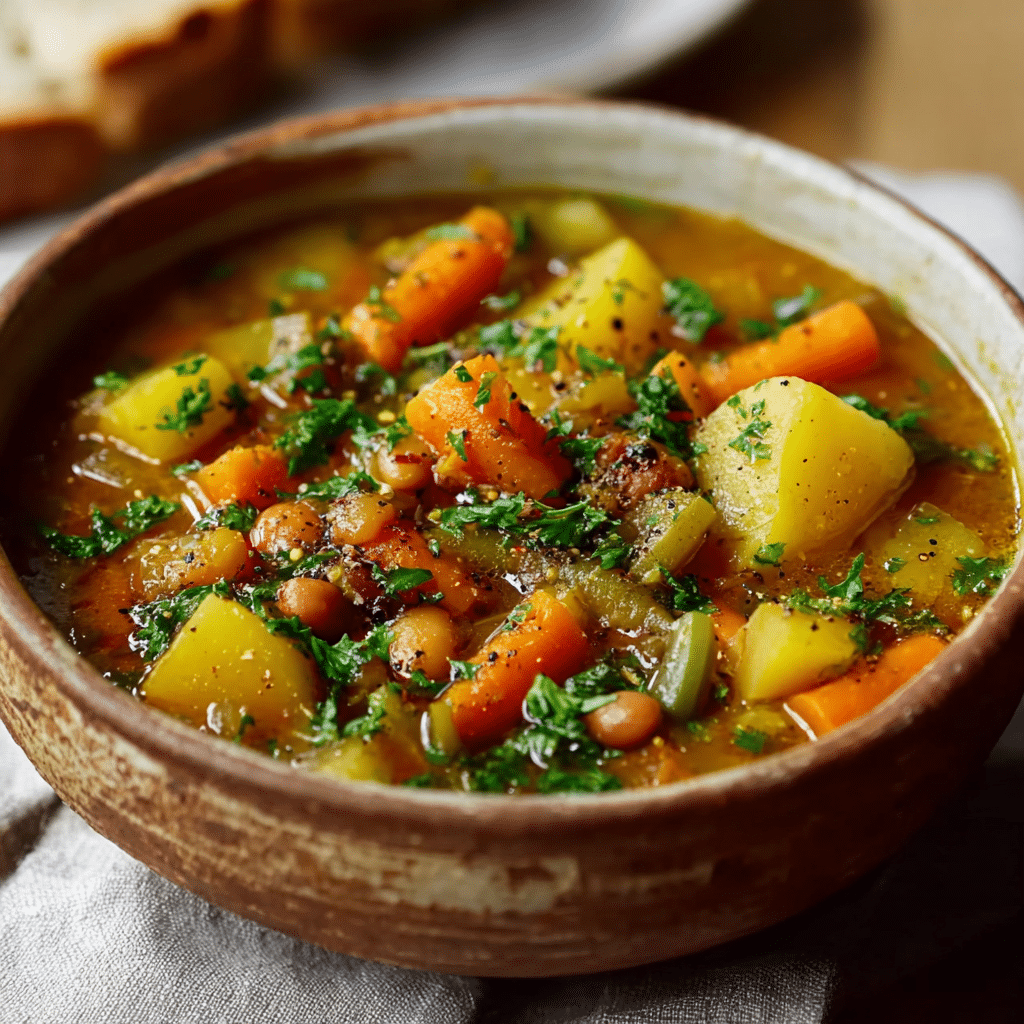 Hearty Vegetable Chickpea Soup Recipe - Recipe Image