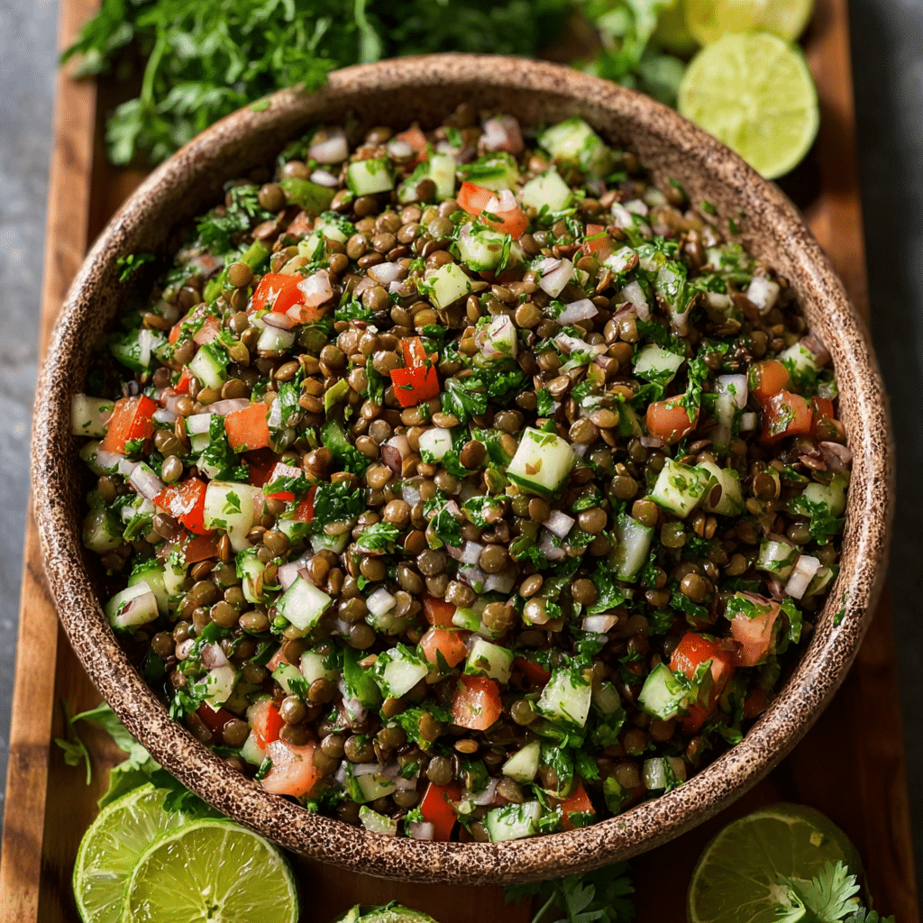 Protein Paked Lentil Tabbouleh Recipe - Recipe Image