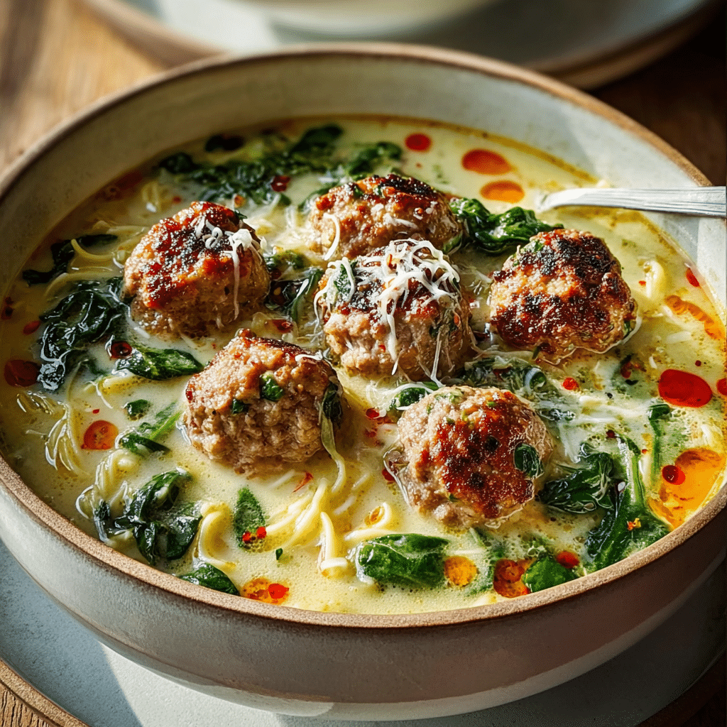 Italian Meatball Soup Recipe - Recipe Image