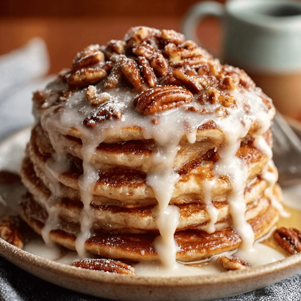 Cinnamon Roll Pancakes Recipe - Recipe Image