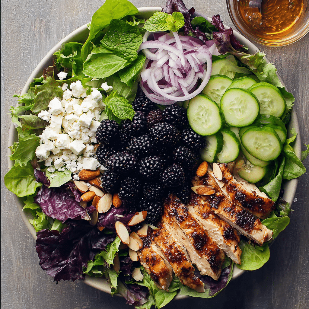 Blackberry Chicken Salad with Avocado & Walnut Recipe - Recipe Image