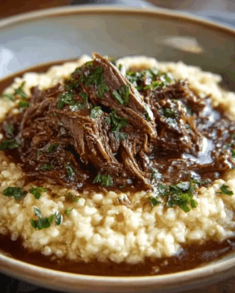 Slow‑Braised Pot Roast with Creamy Parmesan Risotto Recipe