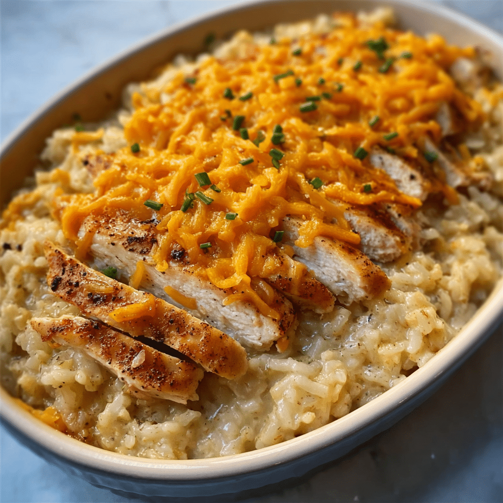 Spread the creamy chicken mixture evenly into the prepared baking dish Recipe - Recipe Image